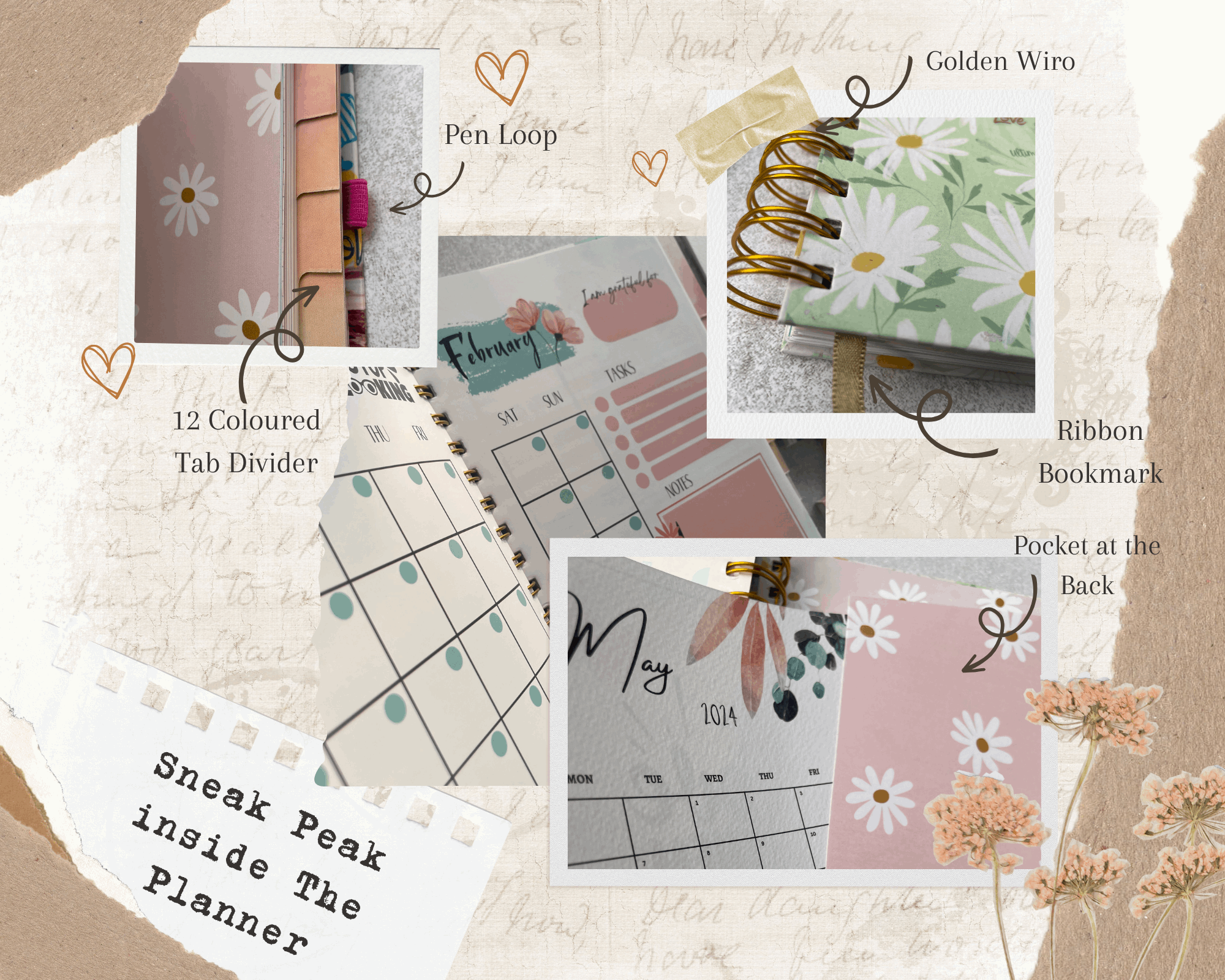 The Ultimate Undated Planner - Self Love Floral Combo