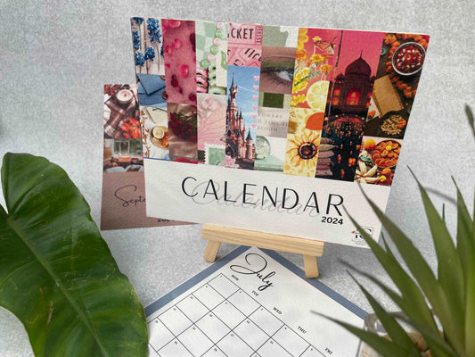 Multicolour Collage Calendar 2024